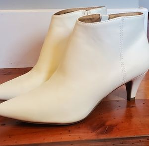 TIME and TRU white ankle boots